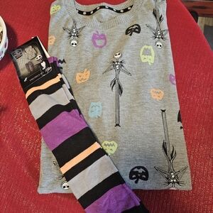 Disney Gray Halloween Pajama Set